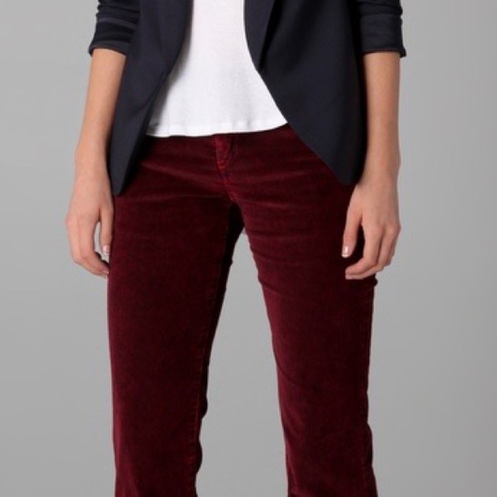 Theyskens’ Theory Maroon Corduroy Straight Leg Pants FROM ANTHROPOLOGIE! ♥️